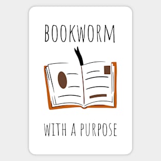 bookworm with a purpose Magnet